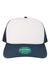 Legacy Hats LTA Mens Laguna Snapback Hat White/Navy Blue Flat Front