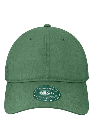 Legacy Hats RECS Mens Reclaim Sport Mesh Adjustable Hat Dark Green Flat Front