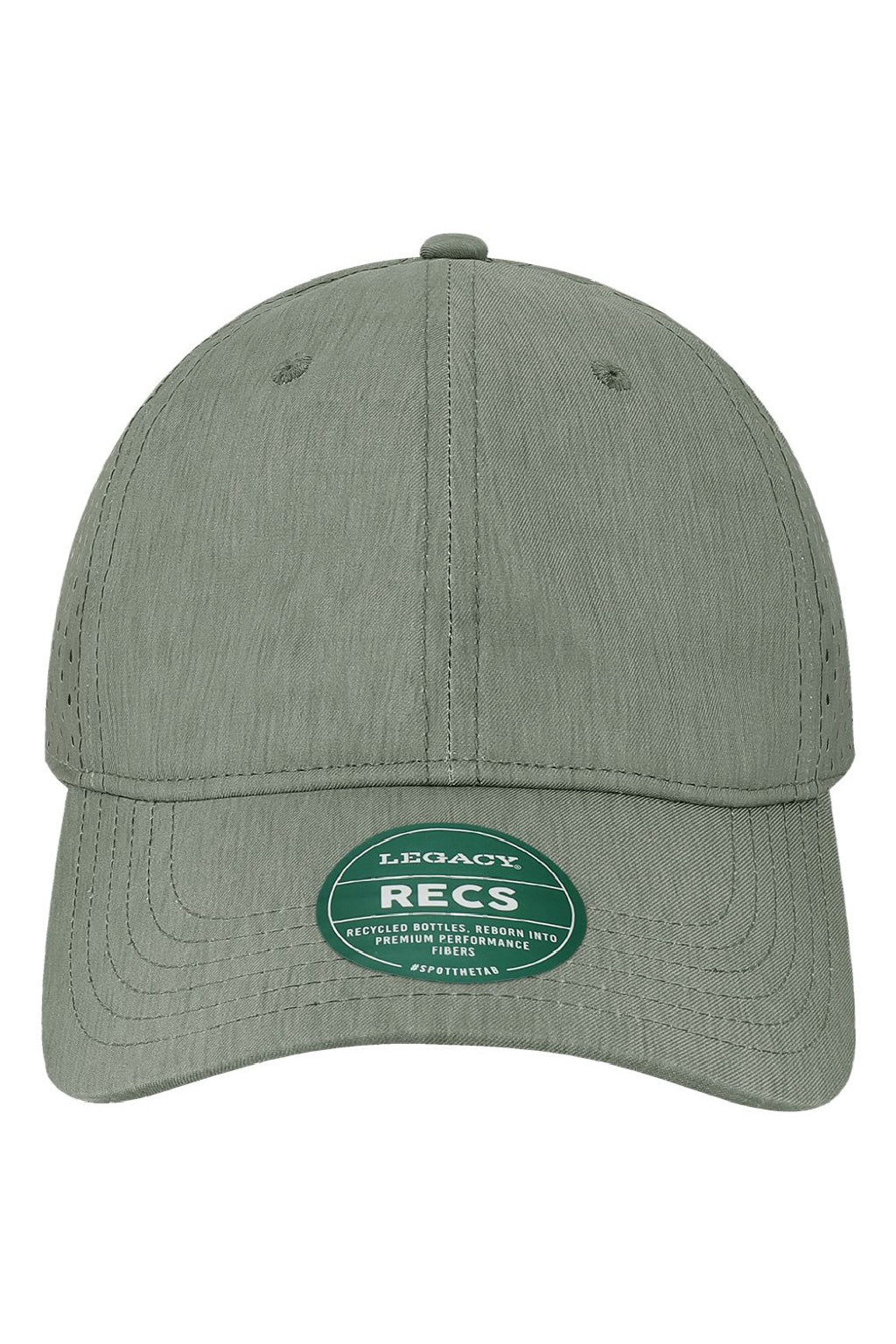 Legacy Hats RECS Mens Reclaim Sport Mesh Adjustable Hat Dark Grey Flat Front