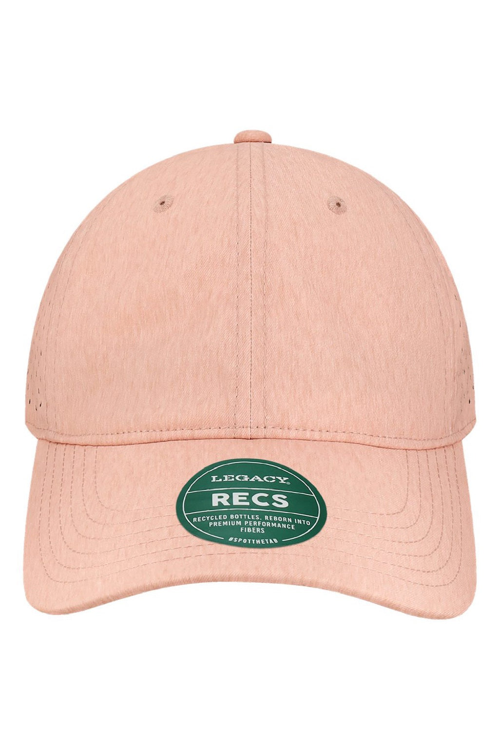 Legacy Hats RECS Mens Reclaim Sport Mesh Adjustable Hat Dusty Rose Pink Flat Front