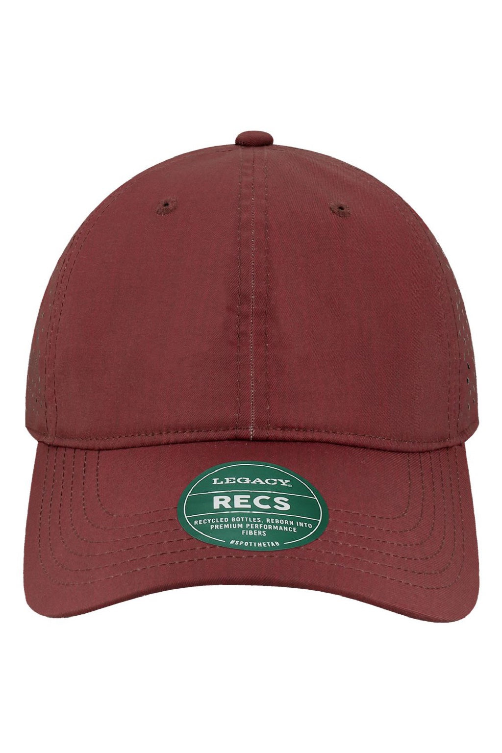 Legacy Hats RECS Mens Reclaim Sport Mesh Adjustable Hat Maroon Flat Front