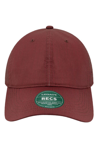Legacy Hats RECS Mens Reclaim Sport Mesh Adjustable Hat Maroon Flat Front