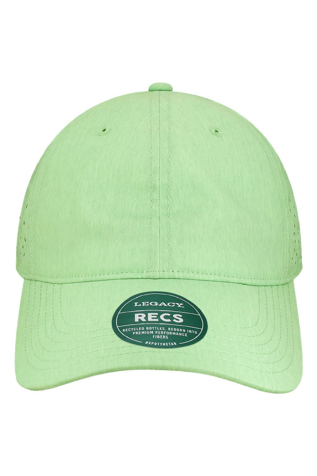 Legacy Hats RECS Mens Reclaim Sport Mesh Adjustable Hat Mint Green Flat Front