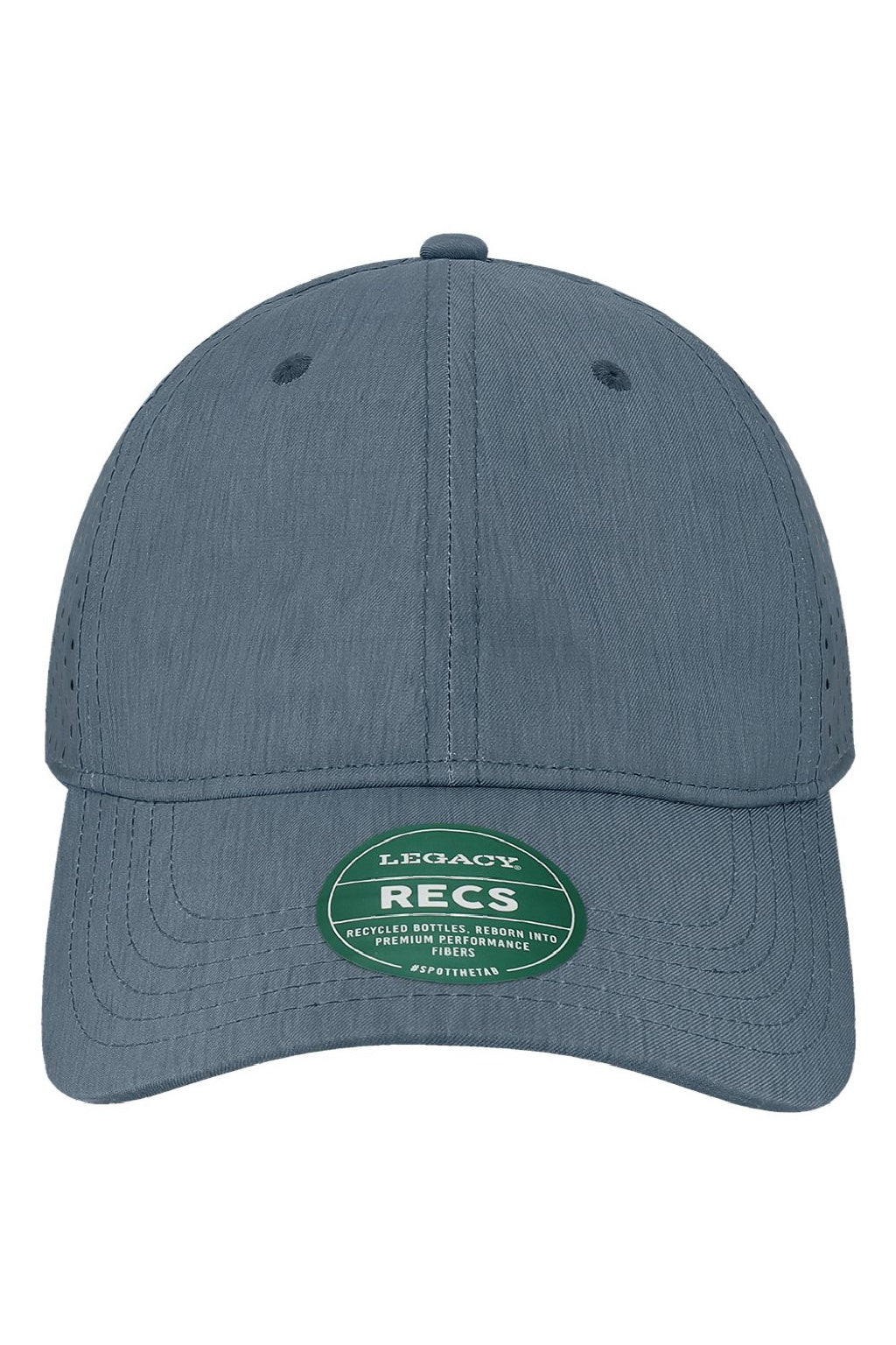 Legacy Hats RECS Mens Reclaim Sport Mesh Adjustable Hat Navy Blue Flat Front