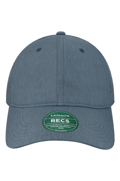 Legacy Hats RECS Mens Reclaim Sport Mesh Adjustable Hat Navy Blue Flat Front