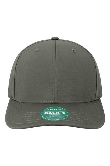 Legacy Hats B9A Mens Back Nine Adjustable Hat Dark Grey Flat Front