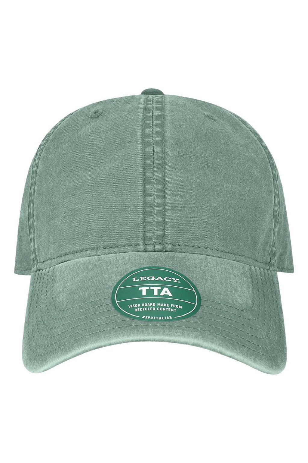 Legacy Hats TTA Mens Terra Twill Adjustable Hat Dark Green Flat Front