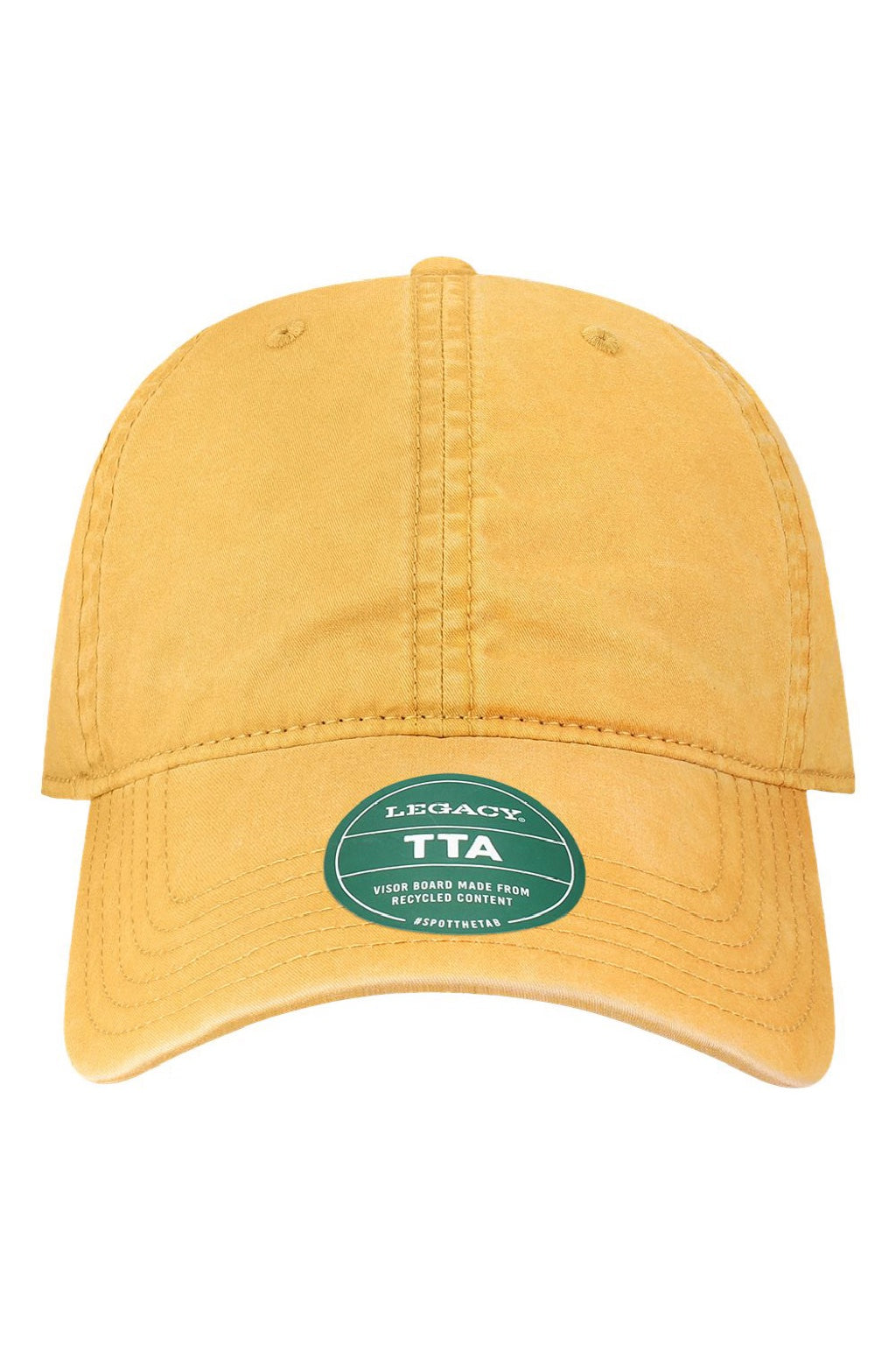 Legacy Hats TTA Mens Terra Twill Adjustable Hat Honey Yellow Flat Front