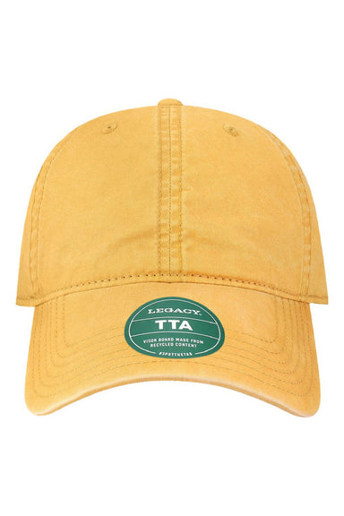 Legacy Hats TTA Mens Terra Twill Adjustable Hat Honey Yellow Flat Front