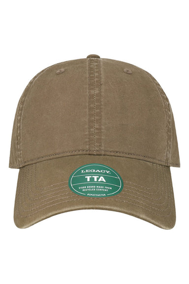 Legacy Hats TTA Mens Terra Twill Adjustable Hat Light Brown Flat Front