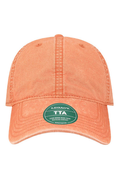 Legacy Hats TTA Mens Terra Twill Adjustable Hat Light Spice Orange Flat Front