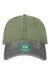 Legacy Hats TTA Mens Terra Twill Adjustable Hat Moss Green/Cinder Grey Flat Front