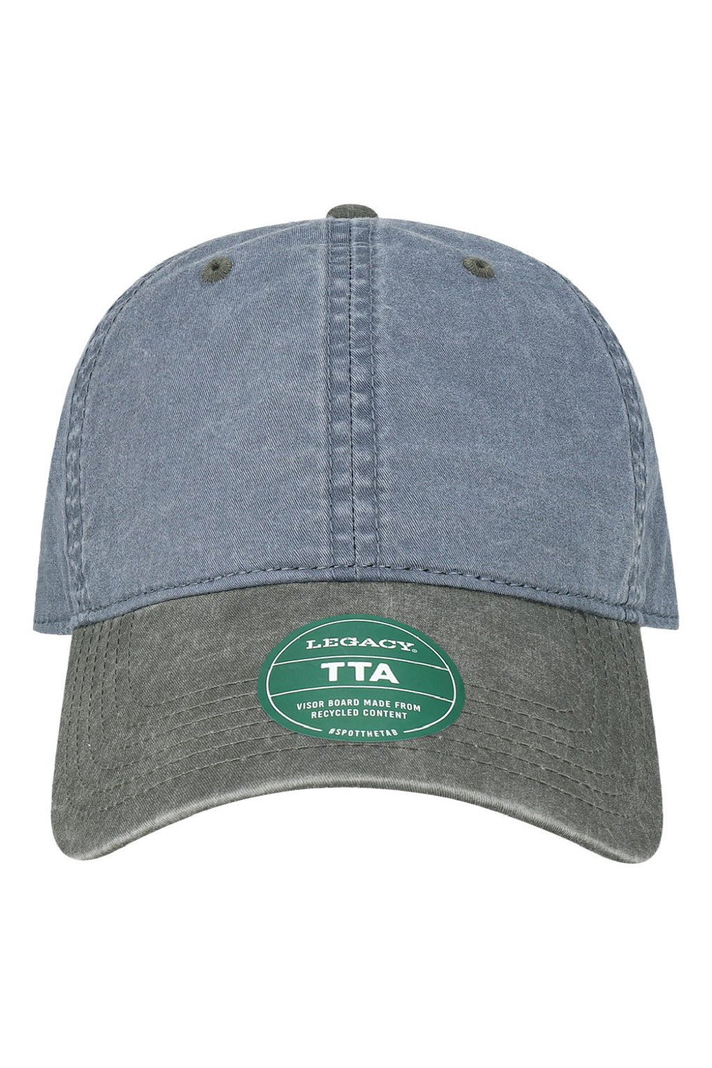 Legacy Hats TTA Mens Terra Twill Adjustable Hat Slate Blue/Cinder Grey Flat Front