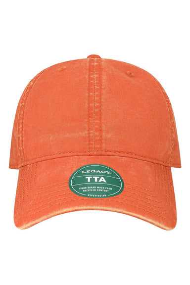 Legacy Hats TTA Mens Terra Twill Adjustable Hat Terracotta Red Flat Front