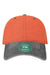 Legacy Hats TTA Mens Terra Twill Adjustable Hat Terracotta Red/Cinder Grey Flat Front