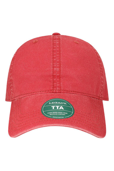 Legacy Hats TTA Mens Terra Twill Adjustable Hat Weathered Red Flat Front
