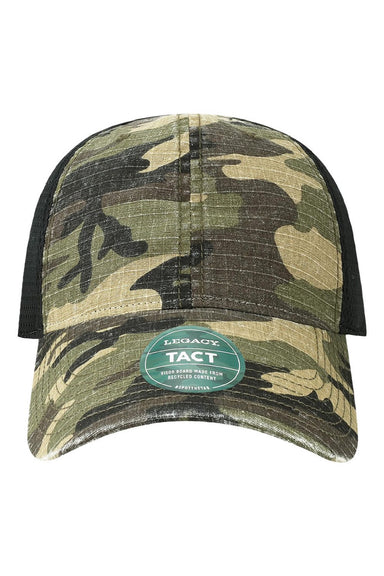 Legacy Hats TACT Mens Tacticool Adjustable Hat Army Camo/Black Flat Front