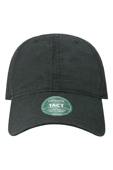 Legacy Hats TACT Mens Tacticool Adjustable Hat Black/Black Flat Front