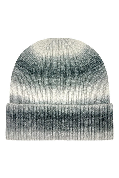 Legacy Hats KTDRB Mens Tie Dyed Ribbed Beanie Grey Marble Flat Front