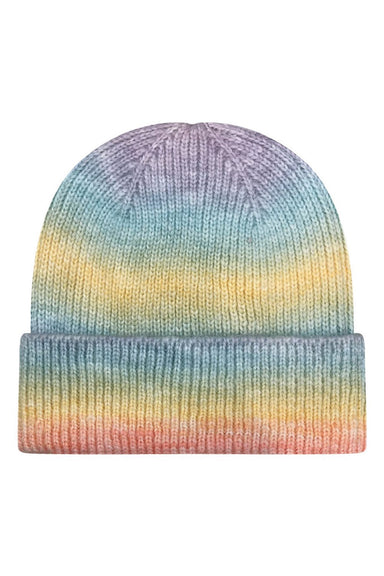 Legacy Hats KTDRB Mens Tie Dyed Ribbed Beanie Sherbet Flat Front