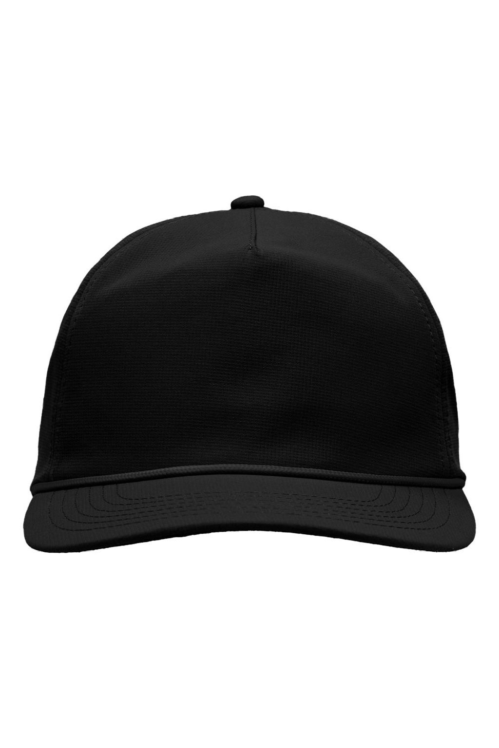 Sportsman Hats SP1200 Mens Ripstop Adjustable Hat Black Flat Front