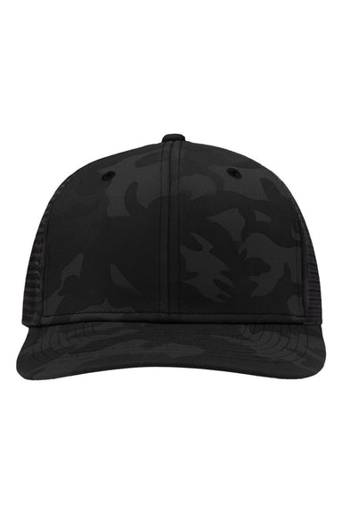 Sportsman Hats SP1450 Mens Traditional Lo Pro Mesh Back Snapback Trucker Hat Black Camo/Black Flat Front
