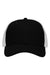 Sportsman Hats SP1450 Mens Traditional Lo Pro Mesh Back Snapback Trucker Hat Black/White Flat Front