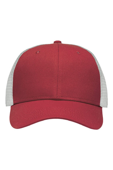 Sportsman Hats SP1450 Mens Traditional Lo Pro Mesh Back Snapback Trucker Hat Cardinal Red/White Flat Front