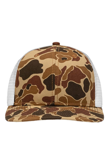 Sportsman Hats SP1450 Mens Traditional Lo Pro Mesh Back Snapback Trucker Hat Duck Camo/White Flat Front