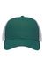 Sportsman Hats SP1450 Mens Traditional Lo Pro Mesh Back Snapback Trucker Hat Forest Green/White Flat Front