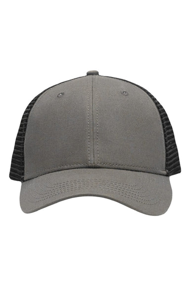 Sportsman Hats SP1450 Mens Traditional Lo Pro Mesh Back Snapback Trucker Hat Grey/Black Flat Front