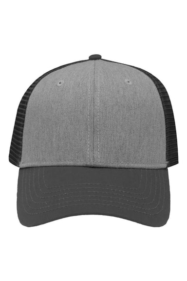 Sportsman Hats SP1450 Mens Traditional Lo Pro Mesh Back Snapback Trucker Hat Heather Grey/Charcoal Grey/Charcoal Grey Flat Front