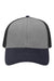 Sportsman Hats SP1450 Mens Traditional Lo Pro Mesh Back Snapback Trucker Hat Heather Grey/Charcoal Grey/Navy Blue Flat Front