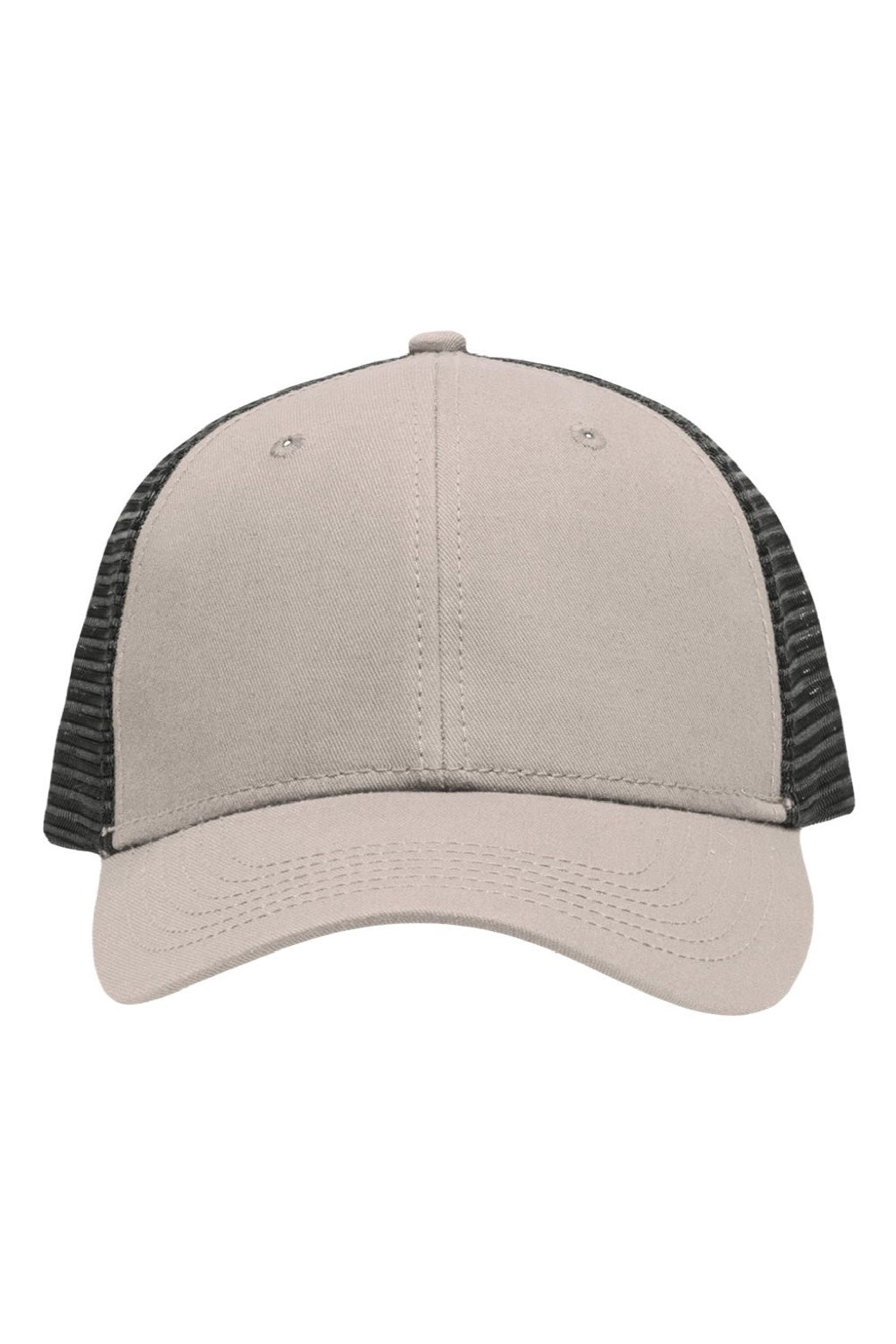 Sportsman Hats SP1450 Mens Traditional Lo Pro Mesh Back Snapback Trucker Hat Khaki/Black Flat Front