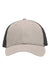 Sportsman Hats SP1450 Mens Traditional Lo Pro Mesh Back Snapback Trucker Hat Khaki/Black Flat Front