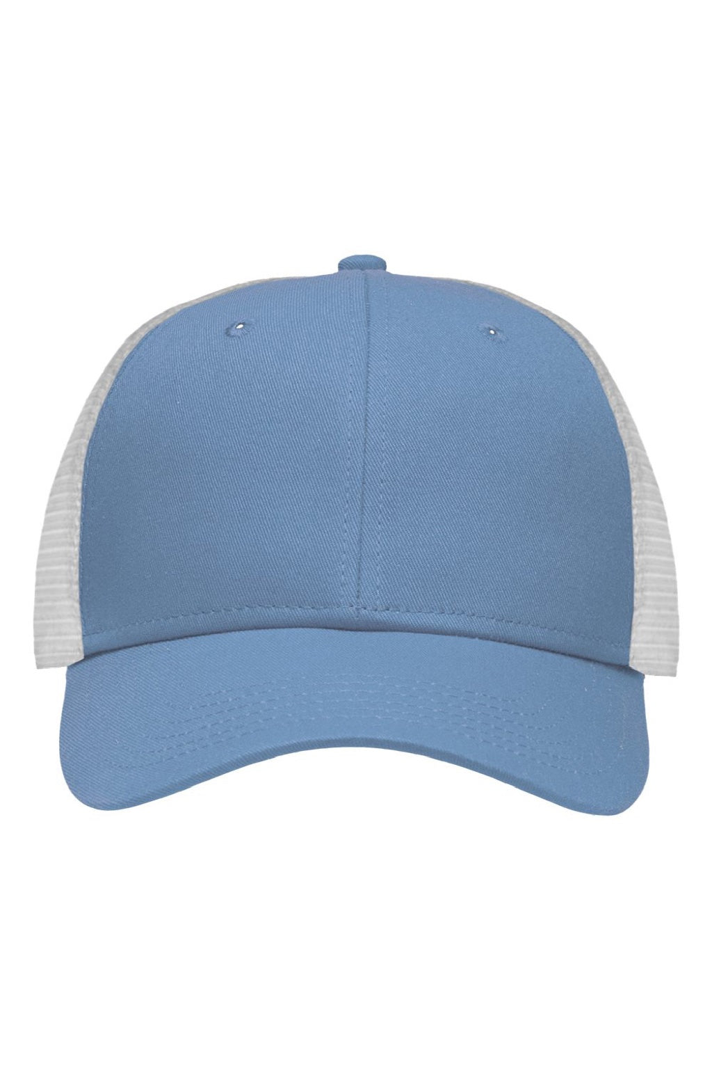 Sportsman Hats SP1450 Mens Traditional Lo Pro Mesh Back Snapback Trucker Hat Sky Blue/White Flat Front