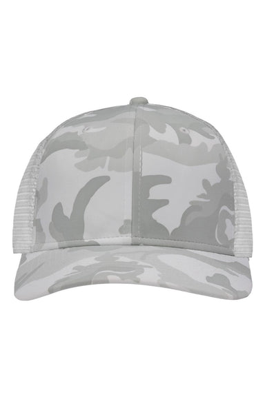 Sportsman Hats SP1450 Mens Traditional Lo Pro Mesh Back Snapback Trucker Hat White Camo/White Flat Front