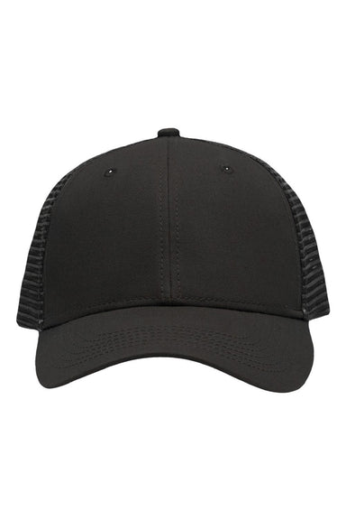 Sportsman Hats SP1450 Mens Traditional Lo Pro Mesh Back Snapback Trucker Hat Charcoal Grey/Black Flat Front