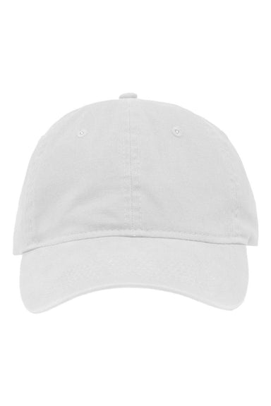 Sportsman Hats SP1700 Mens Adjustabble Dad Hat White Flat Front