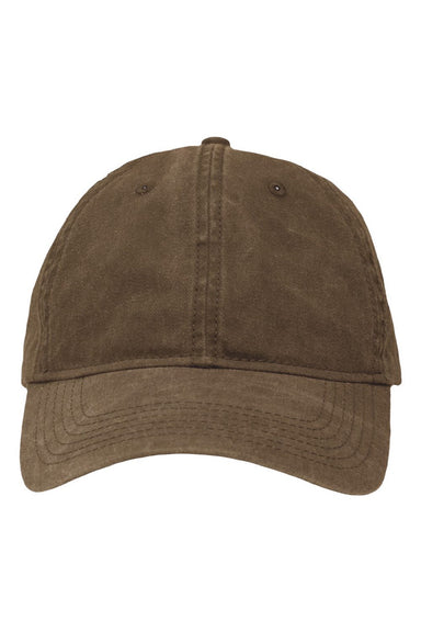 Sportsman Hats SP1700 Mens Adjustabble Dad Hat Pigment Brown Flat Front