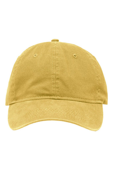Sportsman Hats SP1700 Mens Adjustabble Dad Hat Pigment Mustard Yellow Flat Front