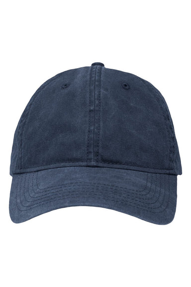 Sportsman Hats SP1700 Mens Adjustabble Dad Hat Pigment Navy Blue Flat Front
