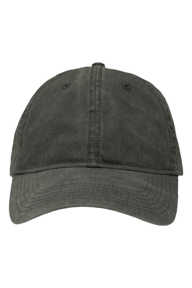 Sportsman Hats SP1700 Mens Adjustabble Dad Hat Pigment Olive Green Flat Front