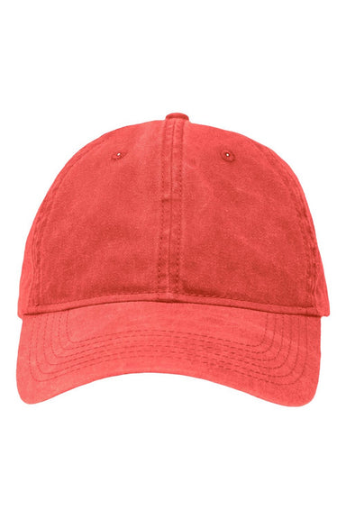 Sportsman Hats SP1700 Mens Adjustabble Dad Hat Pigment Red Flat Front