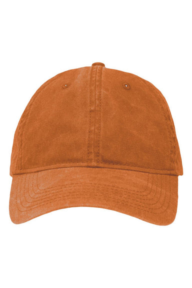 Sportsman Hats SP1700 Mens Adjustabble Dad Hat Pigment Texas Orange Flat Front