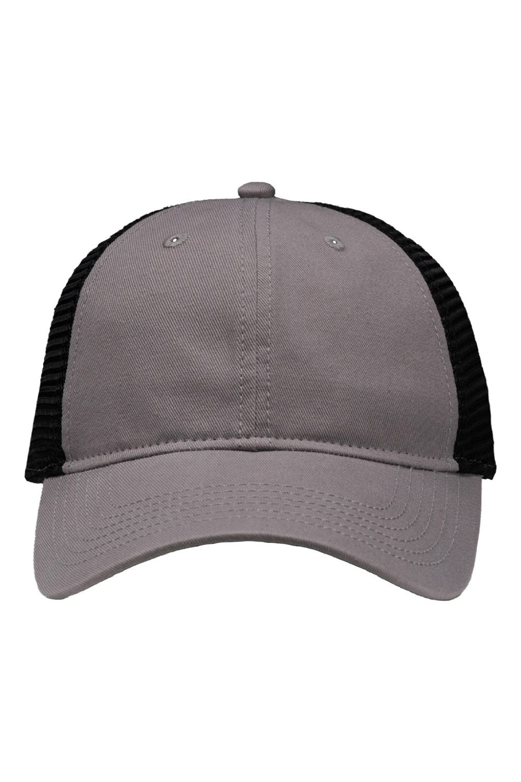Sportsman Hats SP1750 Mens Adjustable Mesh Back Dad Hat Grey/Black Flat Front
