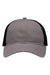 Sportsman Hats SP1750 Mens Adjustable Mesh Back Dad Hat Grey/Black Flat Front