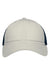 Sportsman Hats SP1750 Mens Adjustable Mesh Back Dad Hat Stone/Navy Blue Flat Front