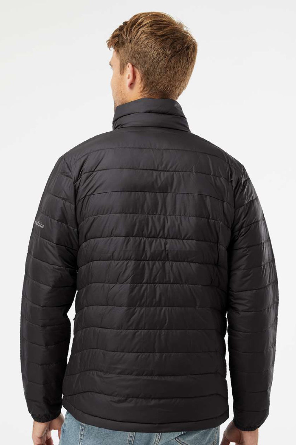 Columbia 212489 Mens Powder Lite II Full Zip Jacket Black Model Back