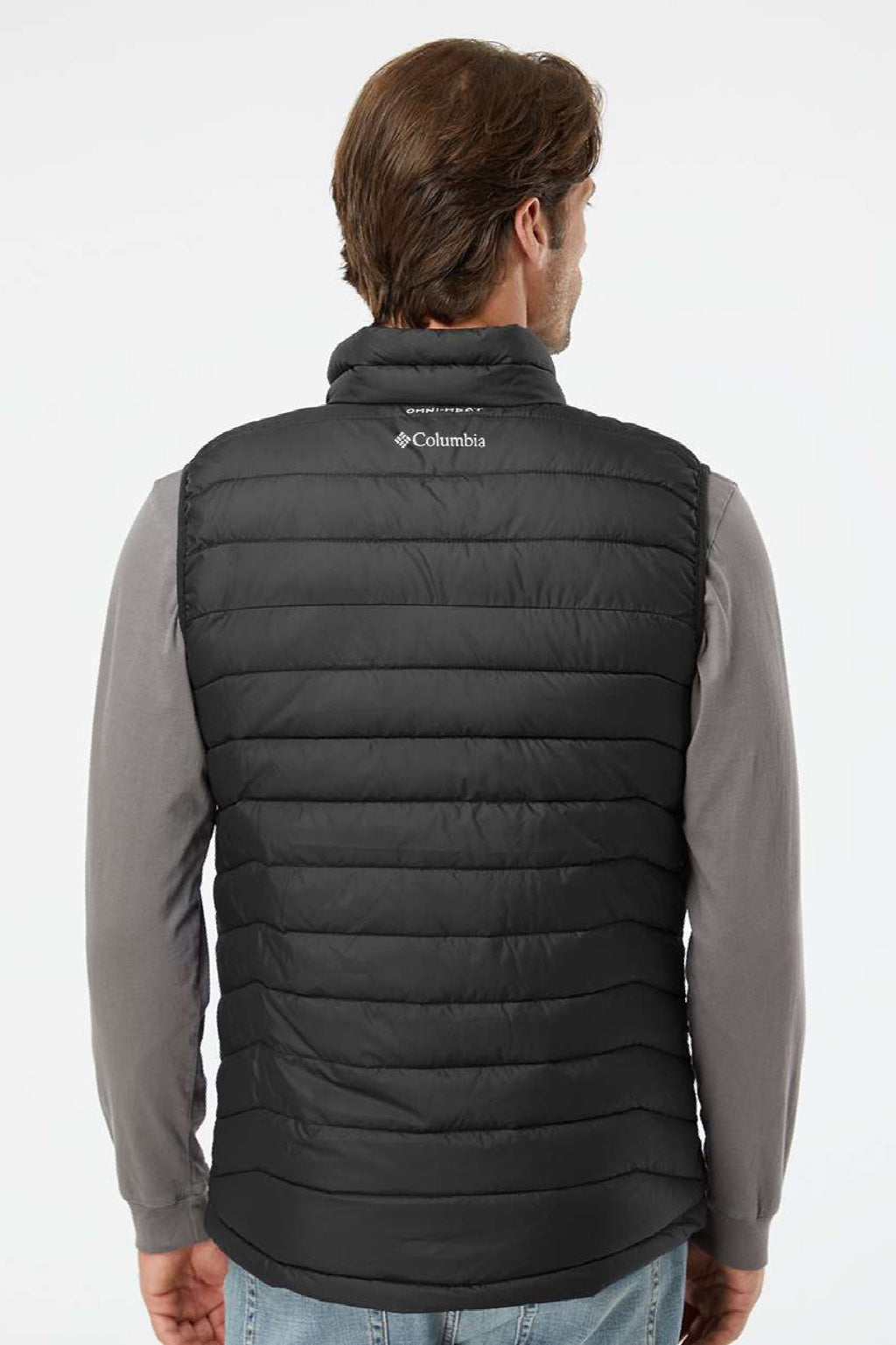 Columbia 212491 Mens Powder Lite II Full Zip Vest Black Model Back